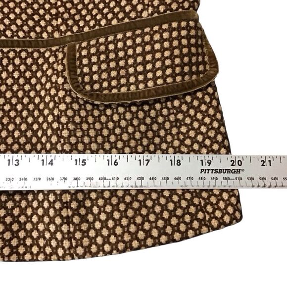 Le Suit Brown Polka Dot Tweed Career Blazer Jacket 12P - Picture 7 of 12